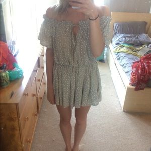 Grey Floral Romper